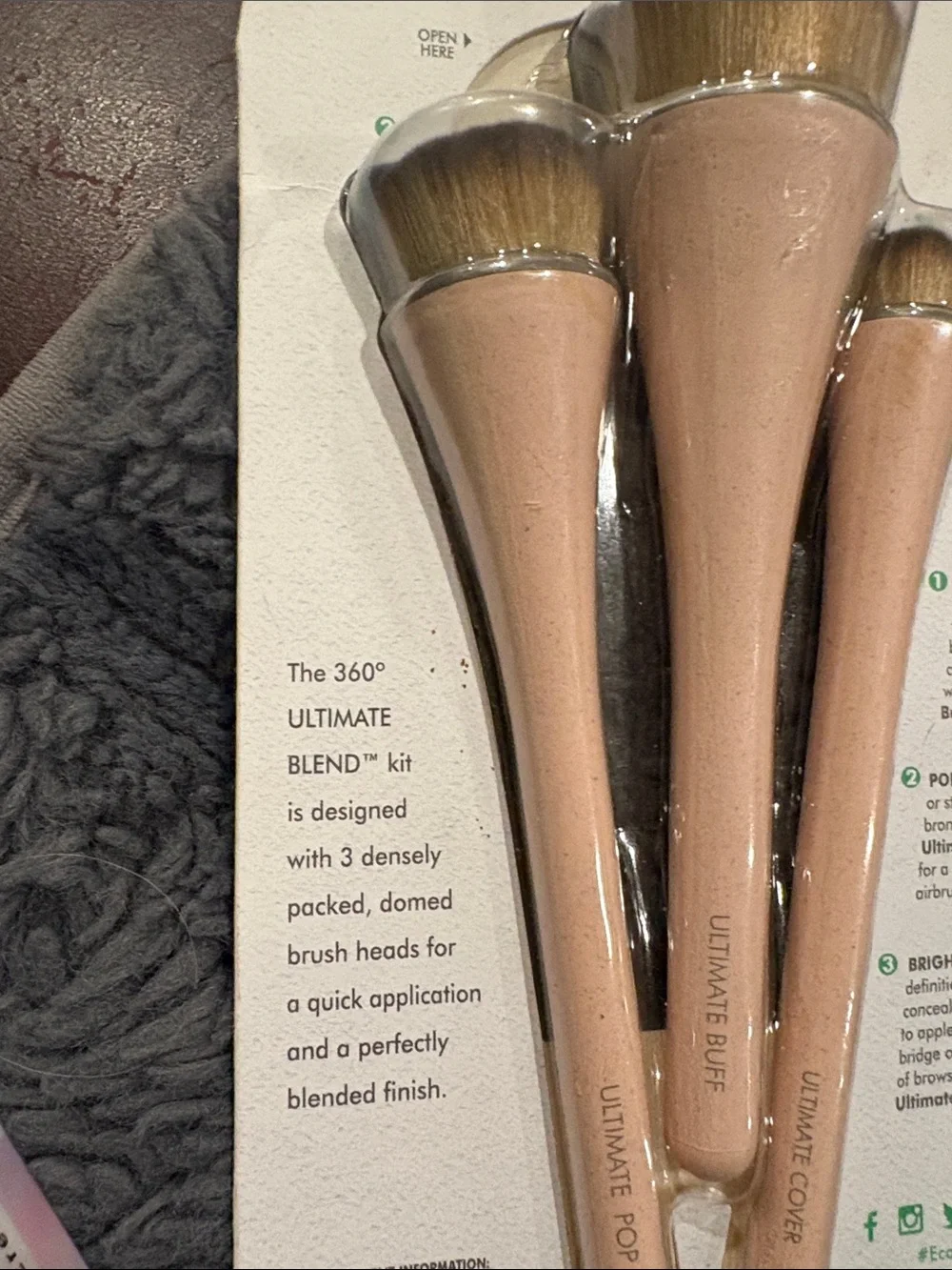 ecotools 360° Ultimate Blend 3-Piece Brush Set - Light Pink